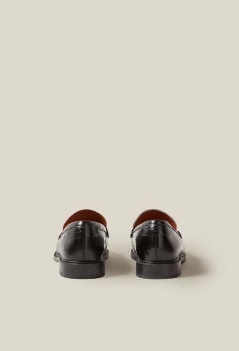 Two-tone leather loafers