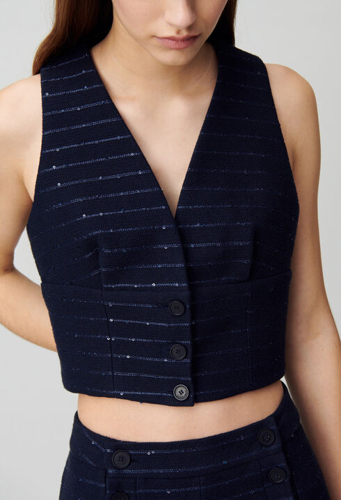 Striped blazer top