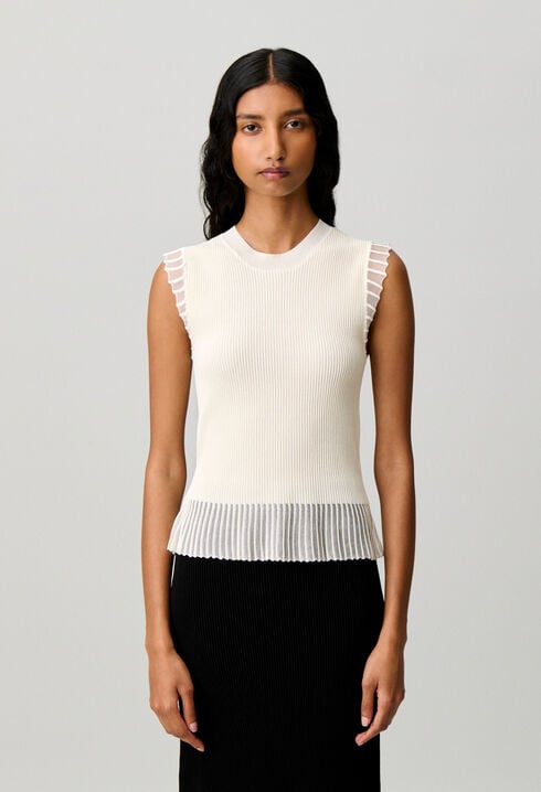 High neck knit top