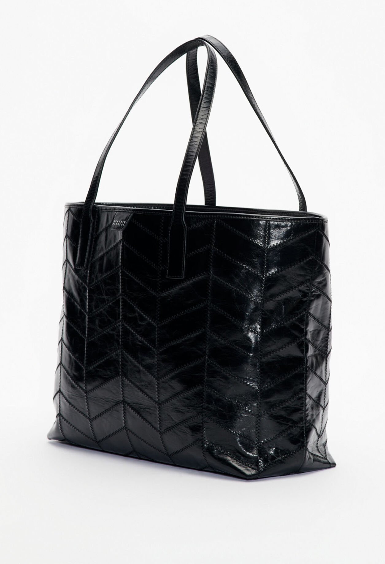 Leather tote bag