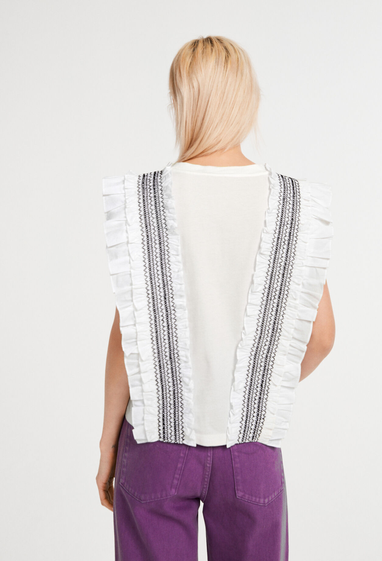 Ruffled T-shirt