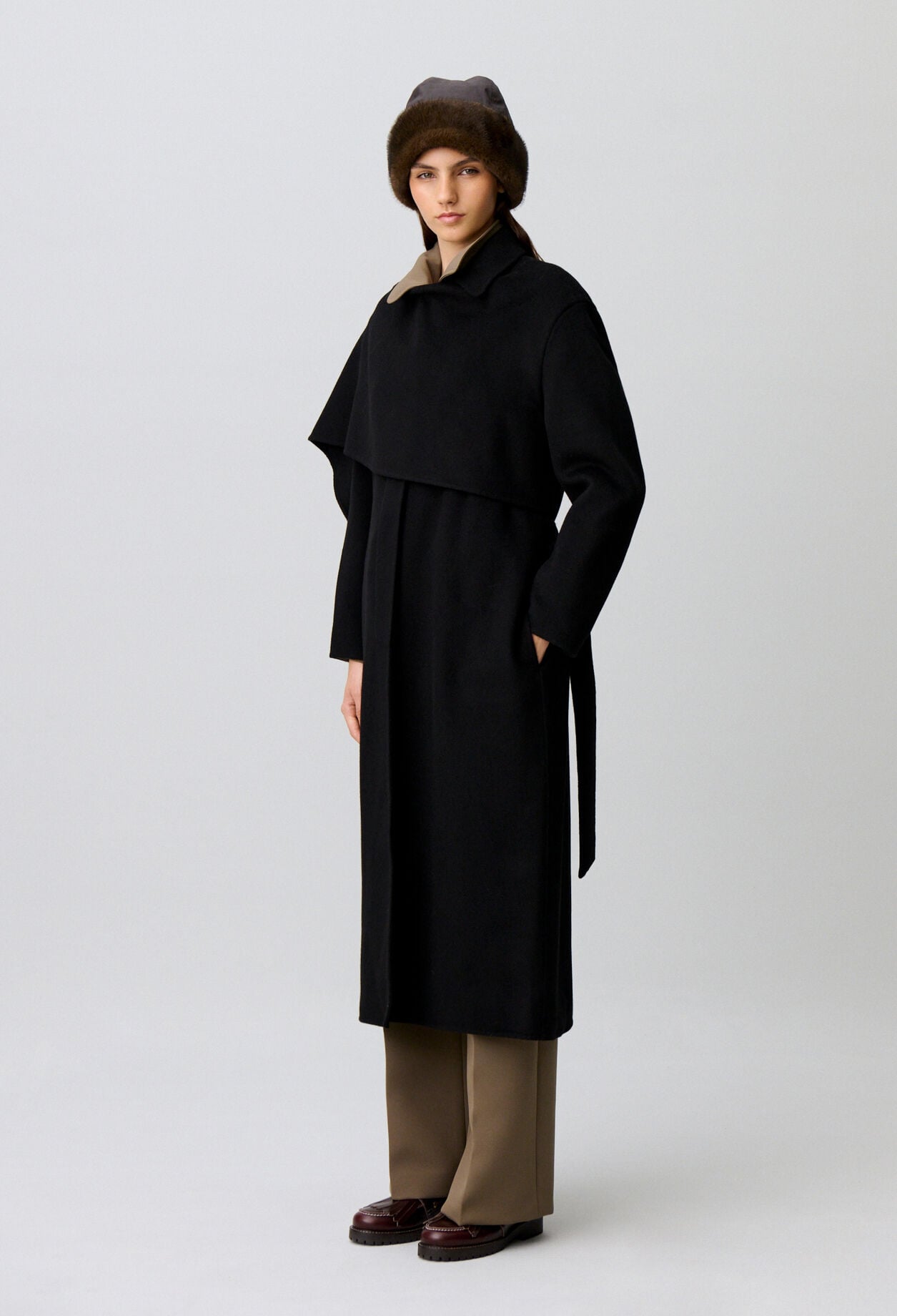 Long draped coat