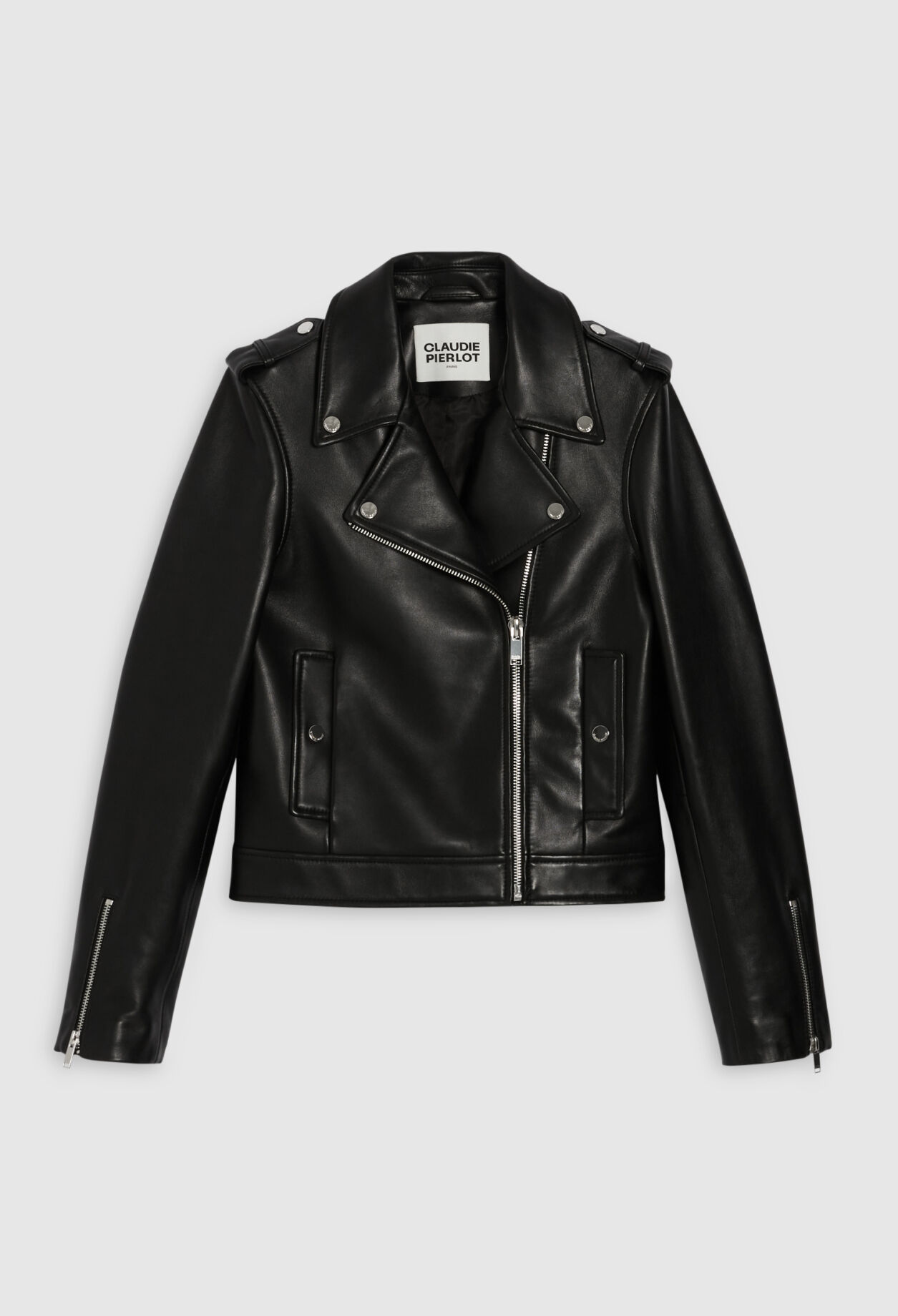 Black leather jacket