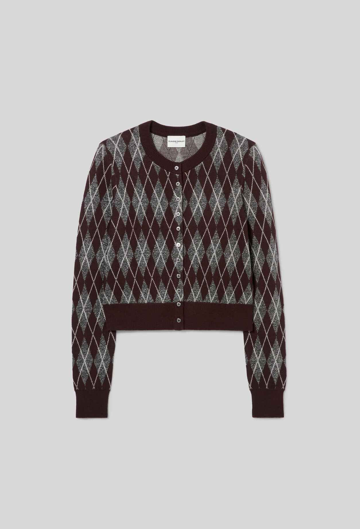 Argyle knitted cardigan
