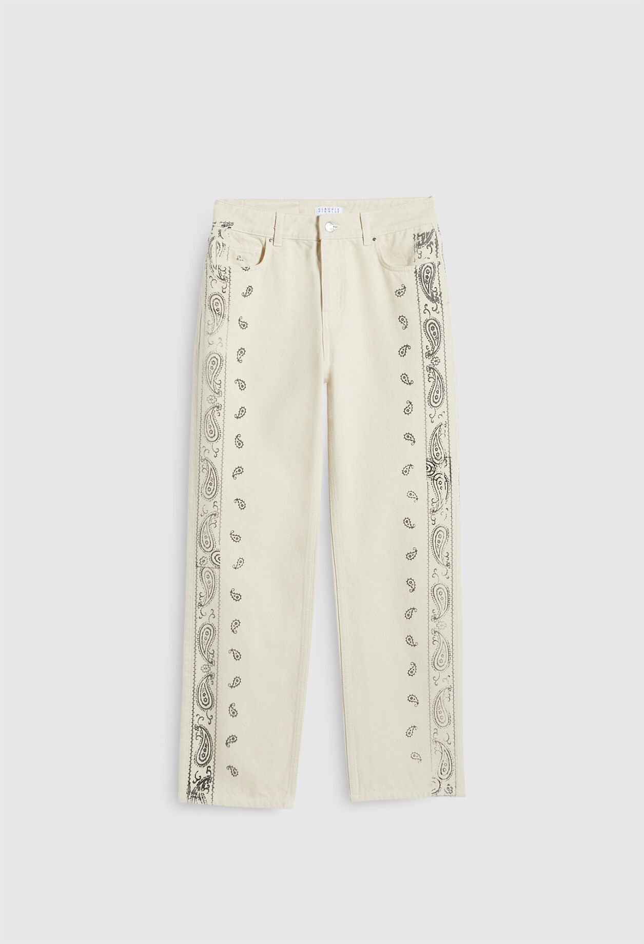 Ecowash printed straight-fit jeans