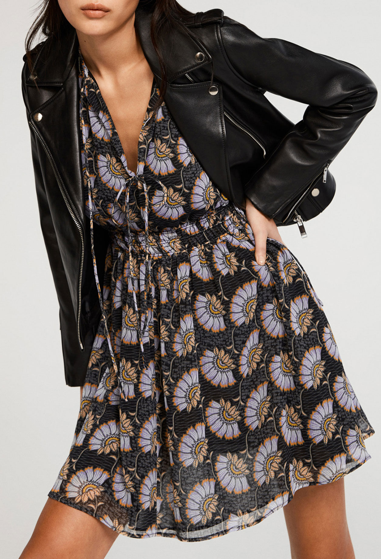 Short dress with long sleeves