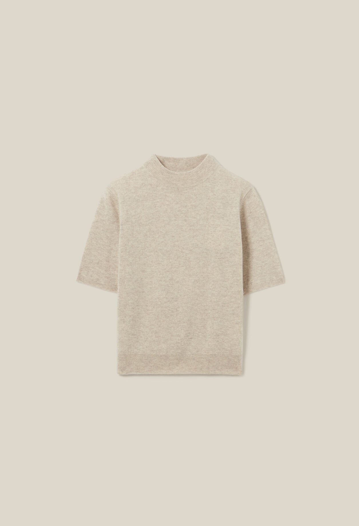 Wool jumper with high neck