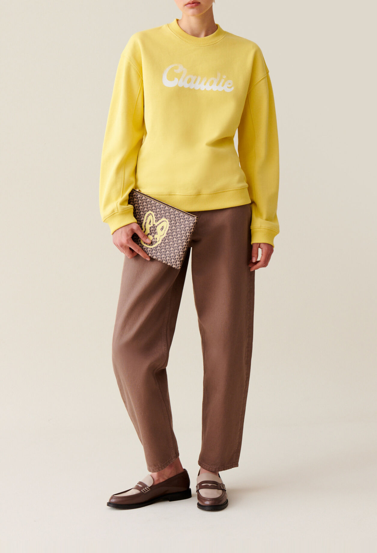 Oversized Claudie Print Sweatshirt