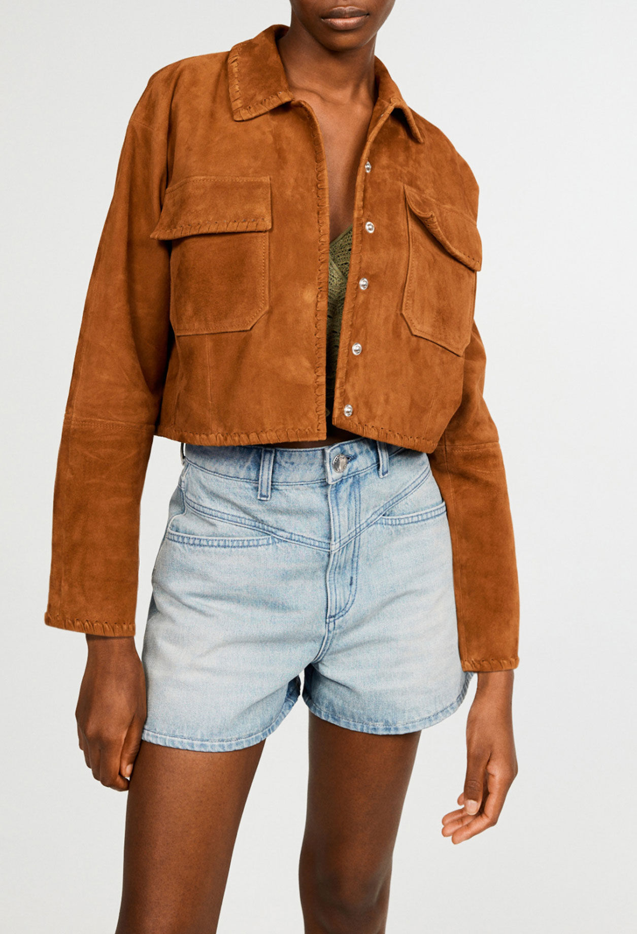 Eco-friendly suede jacket