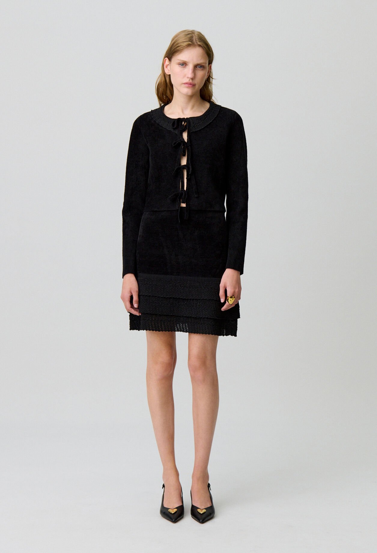 Velvet knit skirt