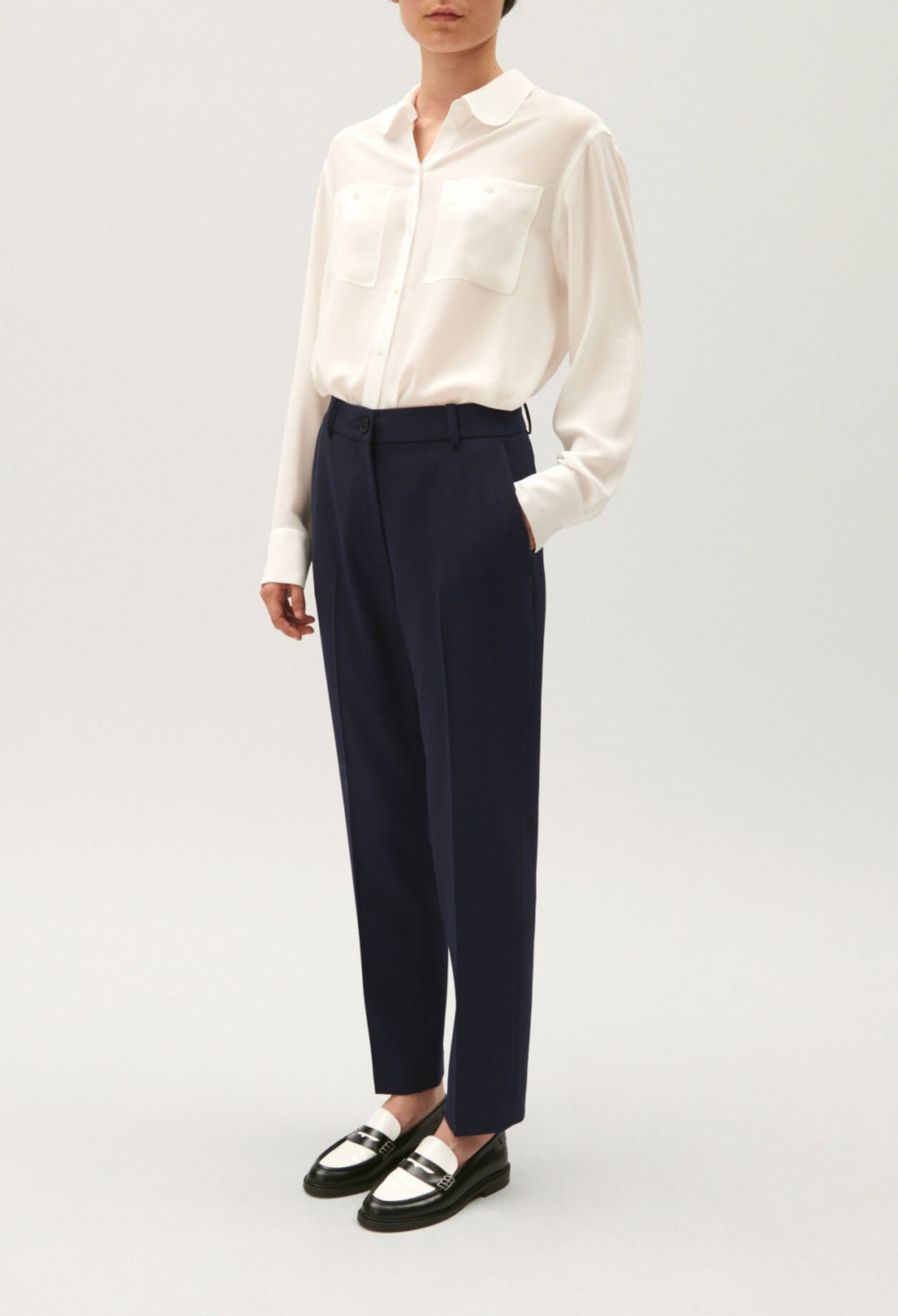 Plain tailored trousers