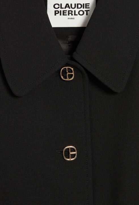 Black cropped suit jacket