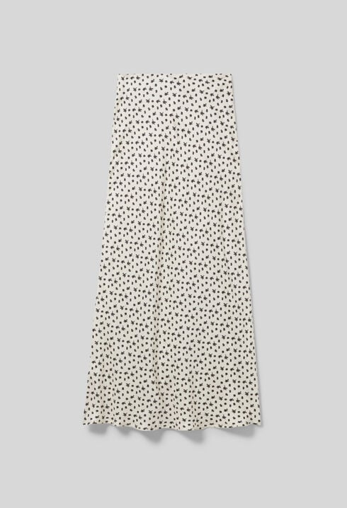 Floral print fluid skirt