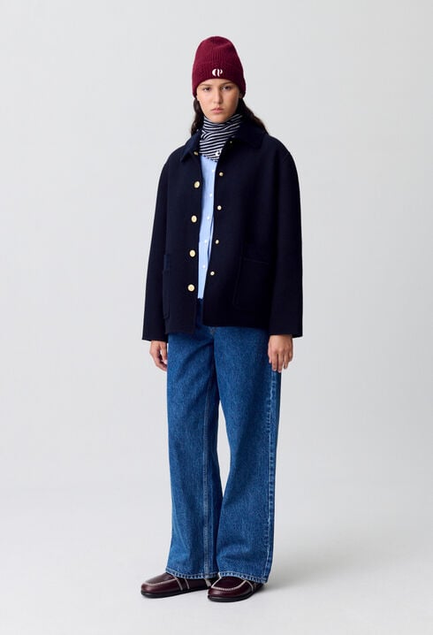 Short Wool Tailored Coat