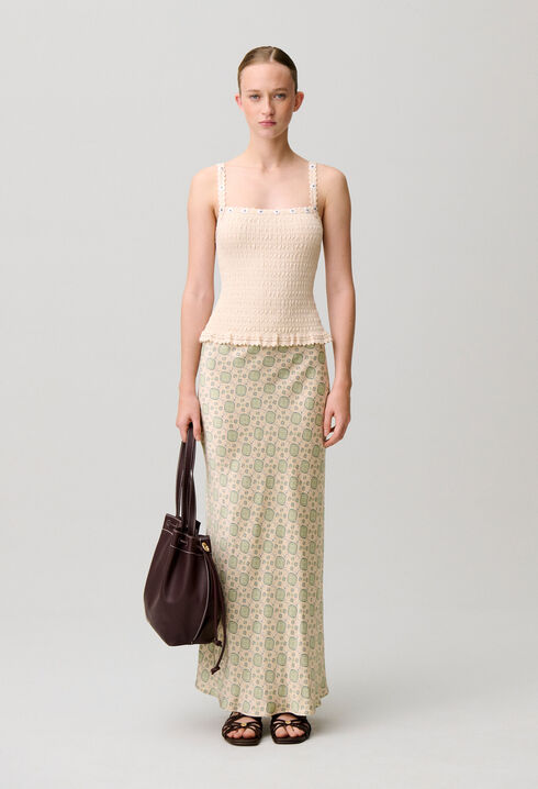 Flowy printed skirt