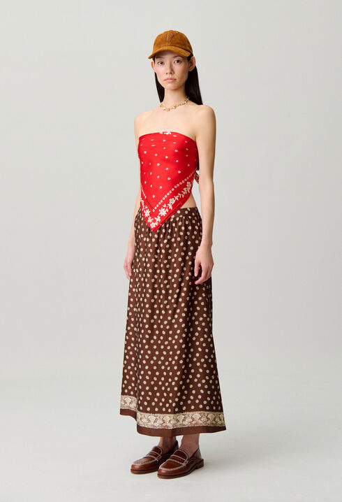 Flowy printed skirt