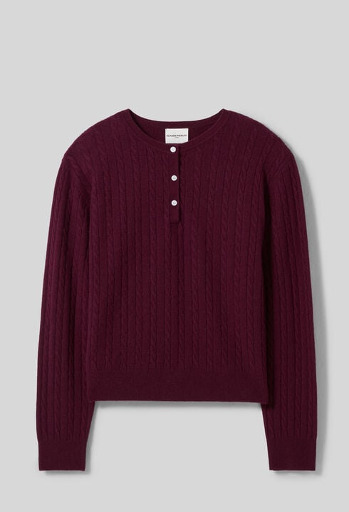 Henley Knit Sweater
