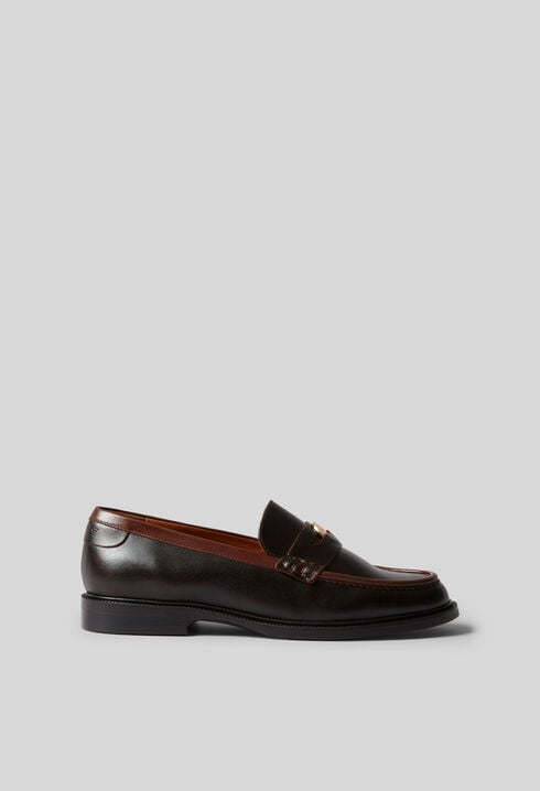 Chocolate Leather Loafers