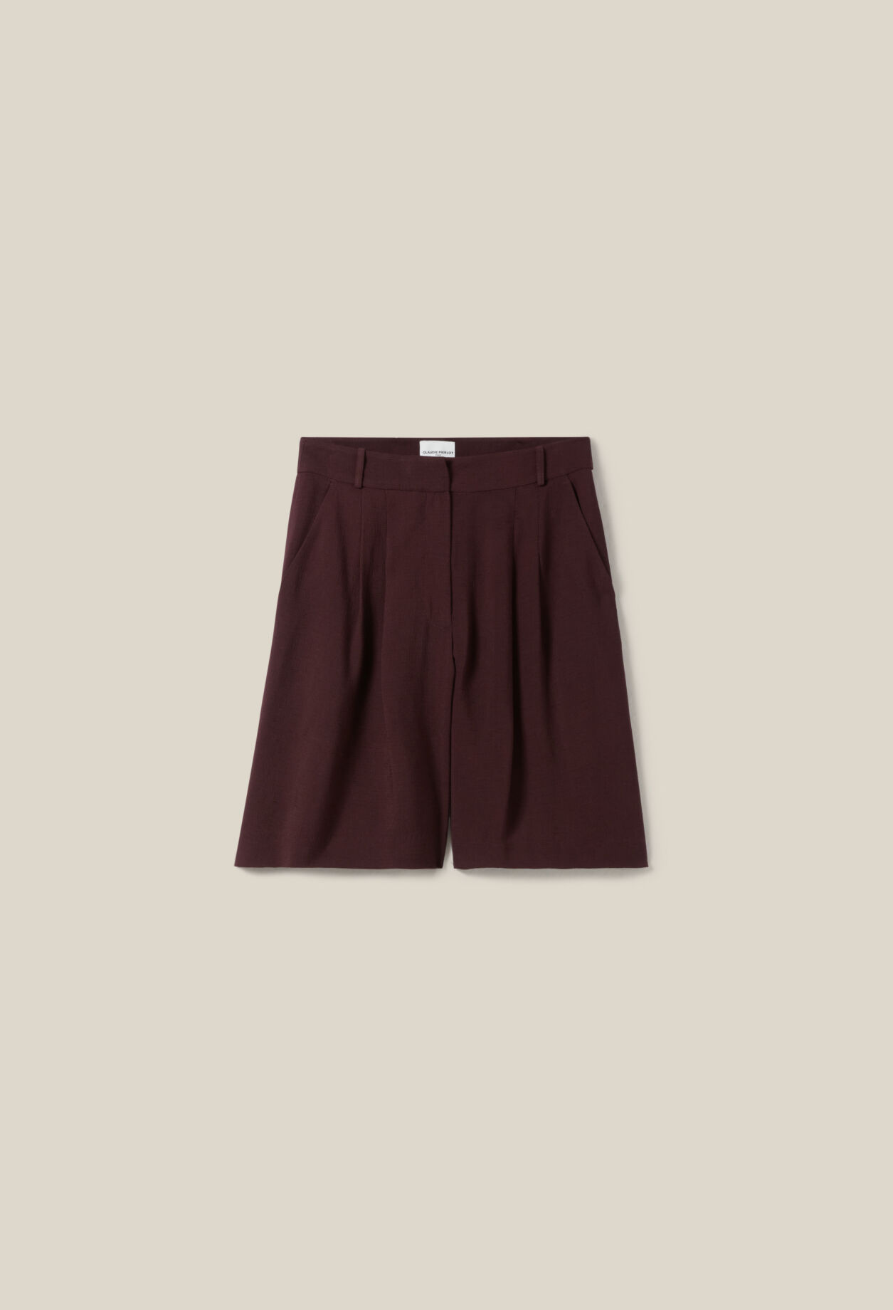 High-Waisted Cappuccino Bermuda