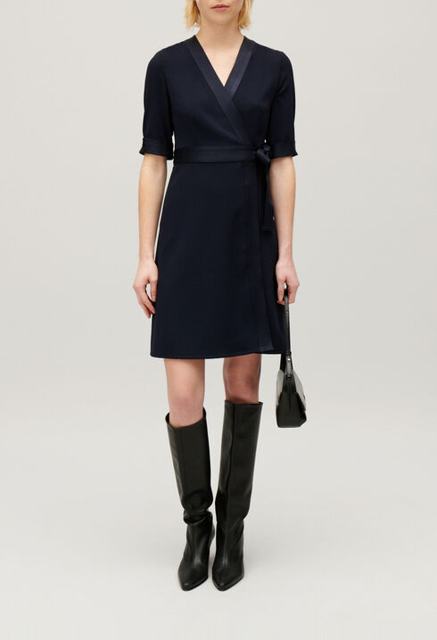 Plain wrap dress