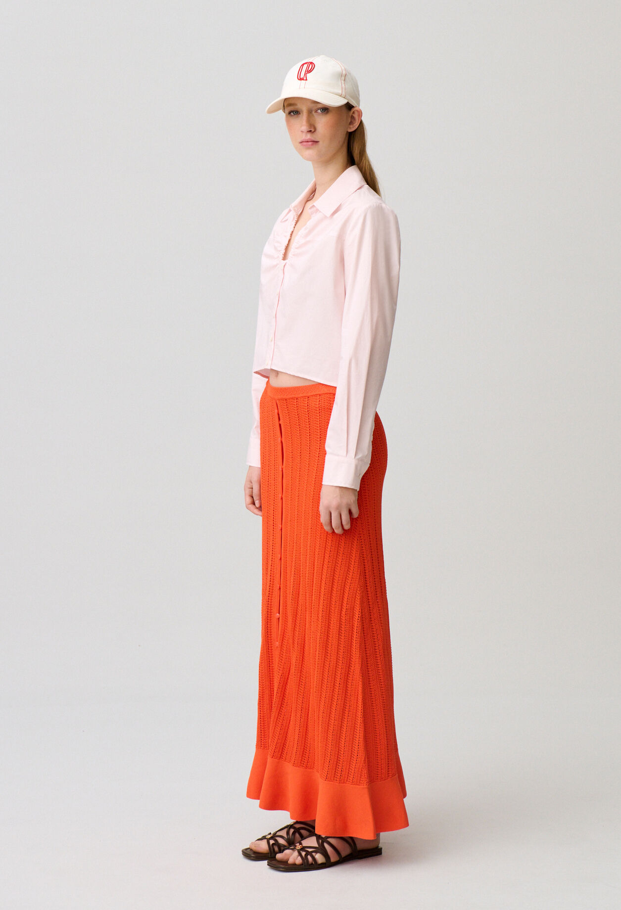 Long crochet skirt