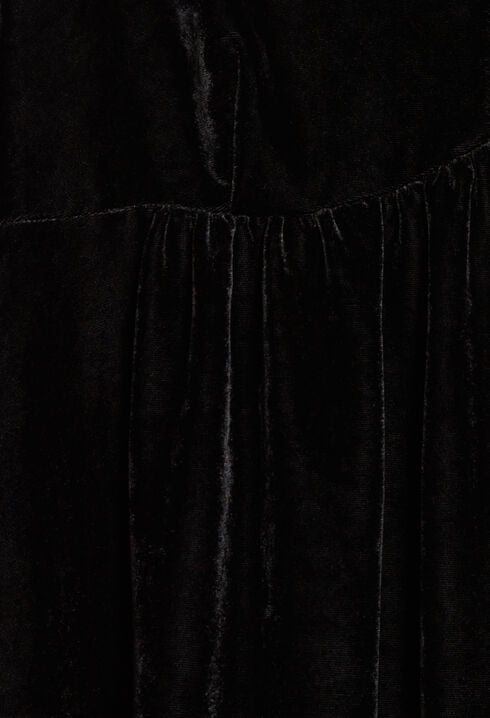 Black velvet short dress