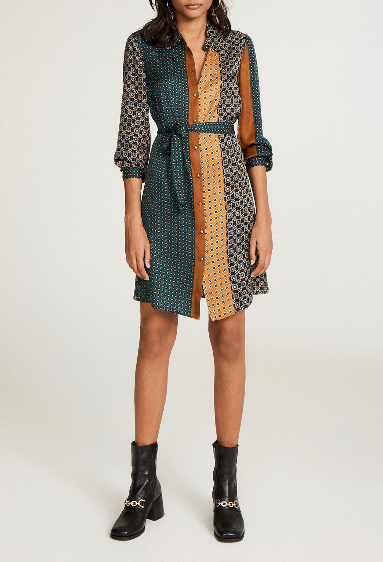 claudie pierlot shirt dress Printed shirt dress for women