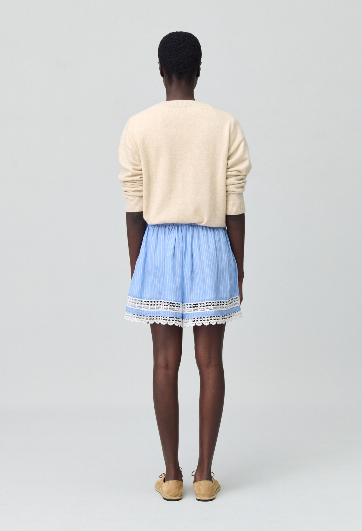 Striped Lace Shorts for women | Claudie Pierlot