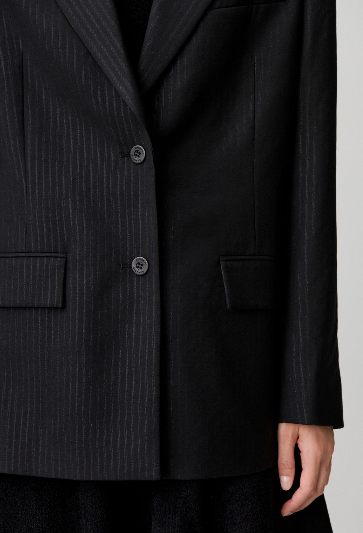 Sparkling striped straight jacket