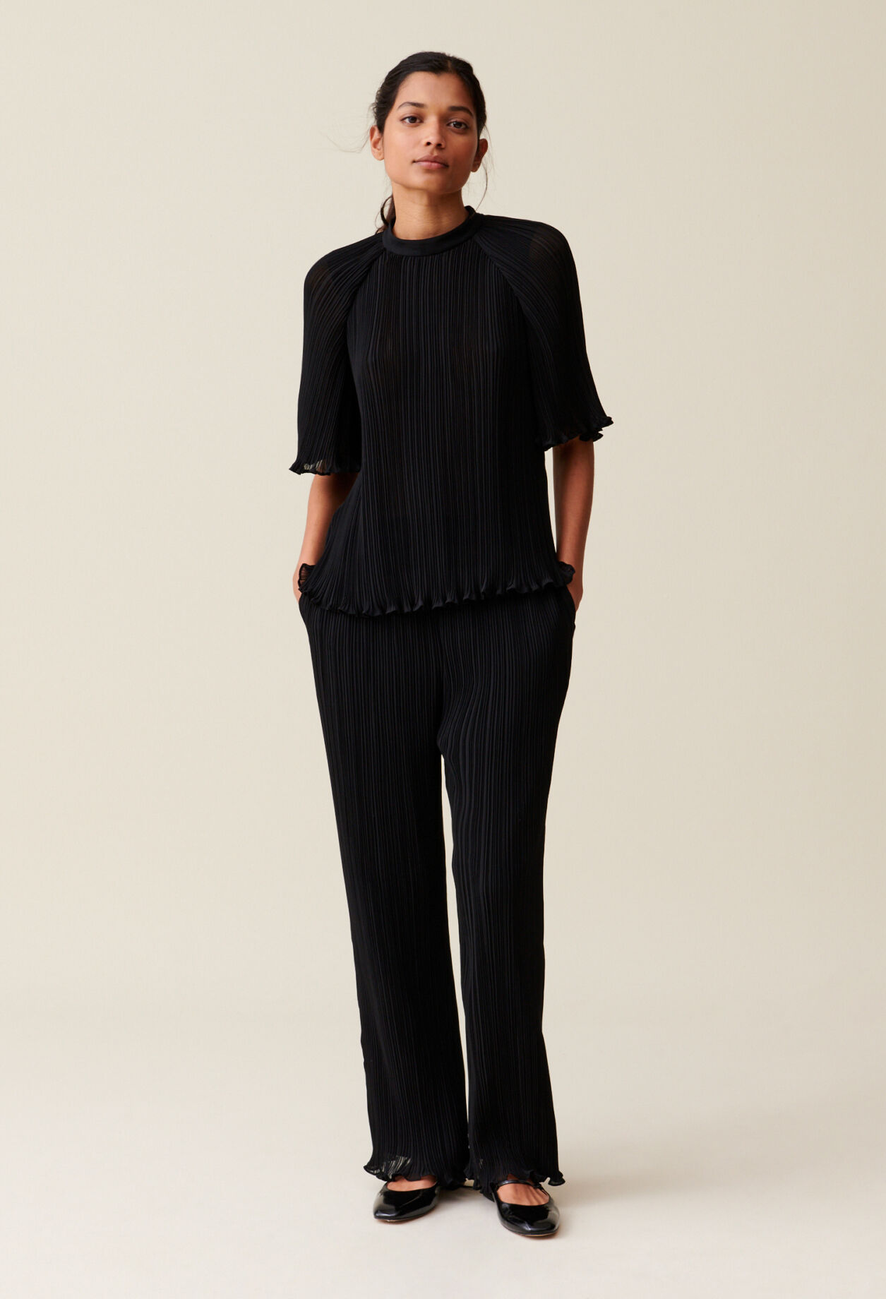 Pleated Flowy Ruffle Trousers for women Claudie Pierlot
