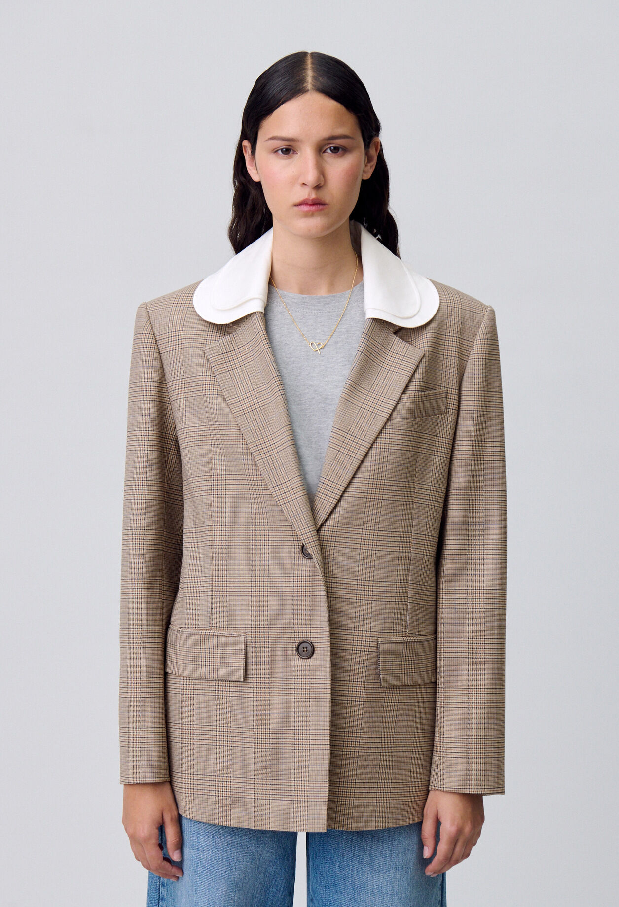 Checked Tailored Blazer