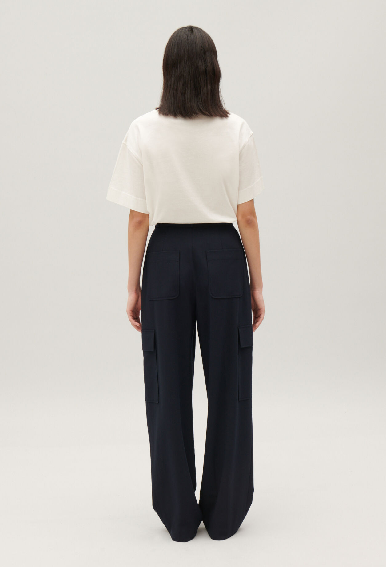 Navy cargo trousers