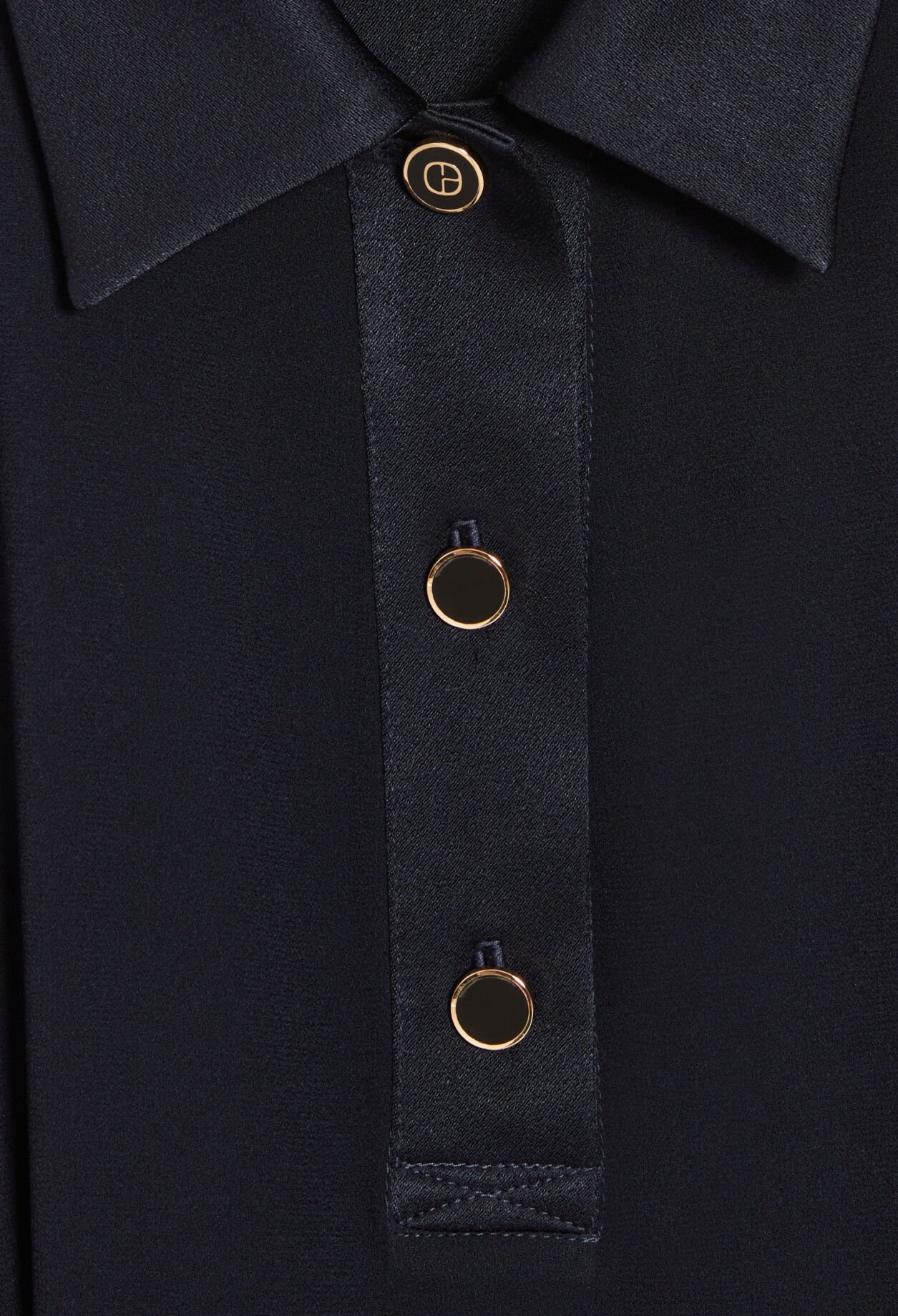 Navy short dress with shirt collar