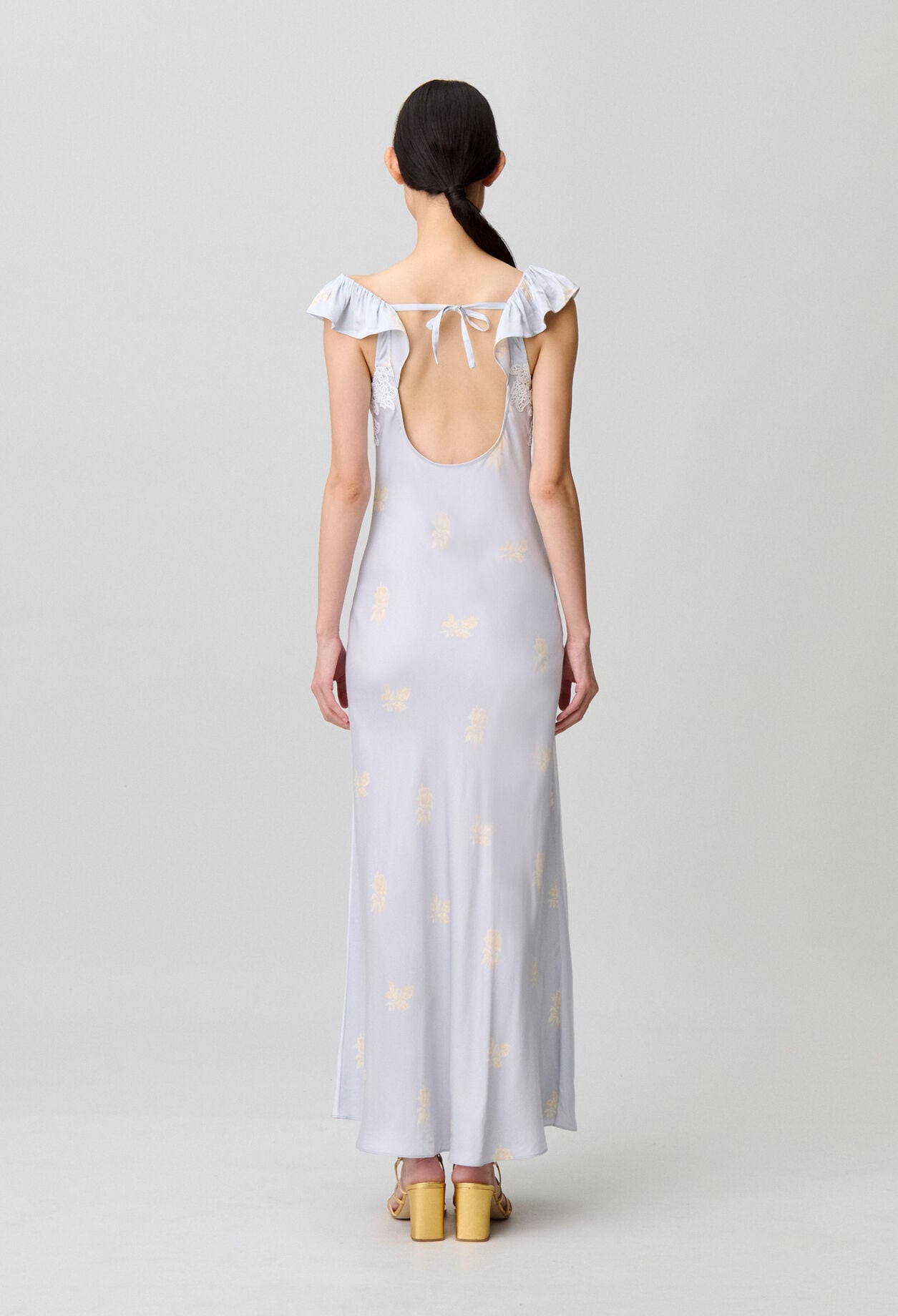 Floral satin dress