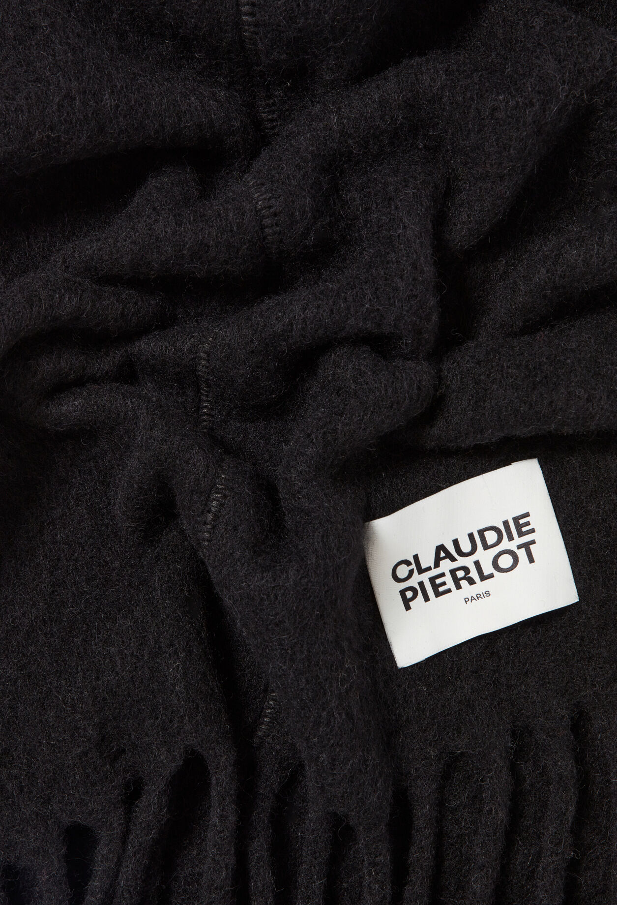 Bicolour scarf with fringes