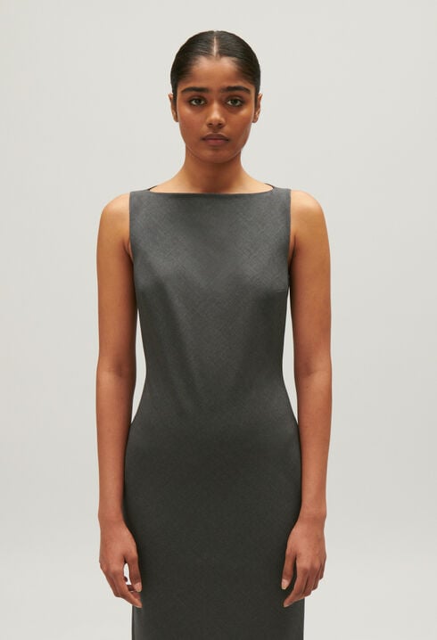 Black midi shift dress