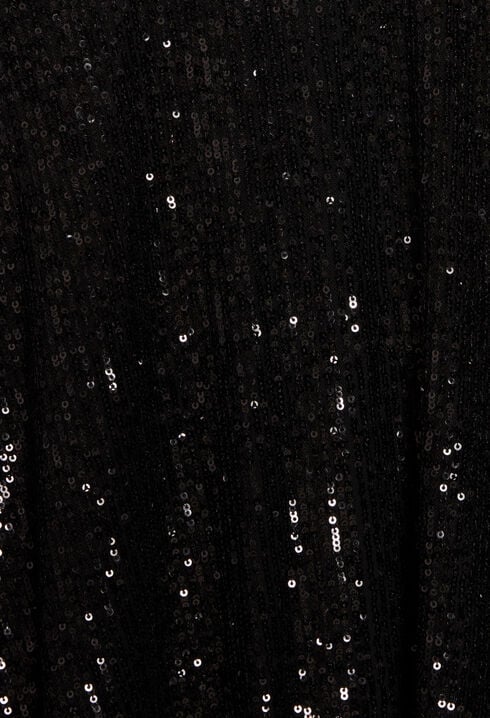 Black midi skirt with sequins