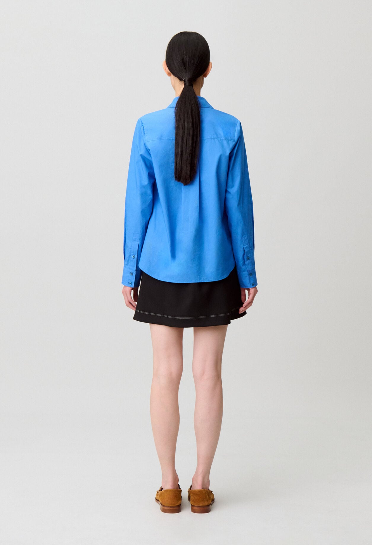 Wide V-neck blouse
