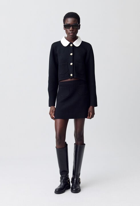 Short A-line Knit Skirt