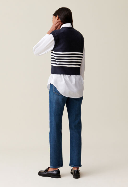 Striped Toto Sleeveless Top