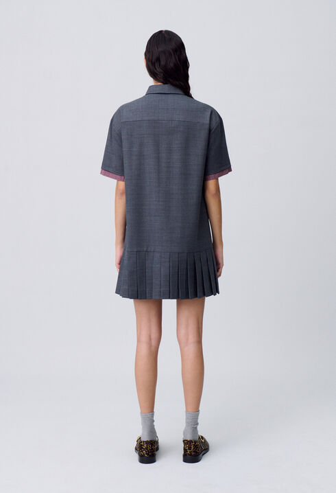 Pleated Mini Dress