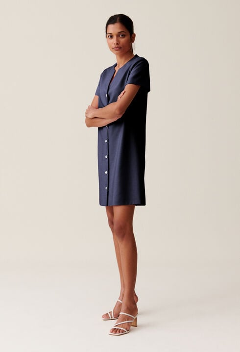 Short button-down dress