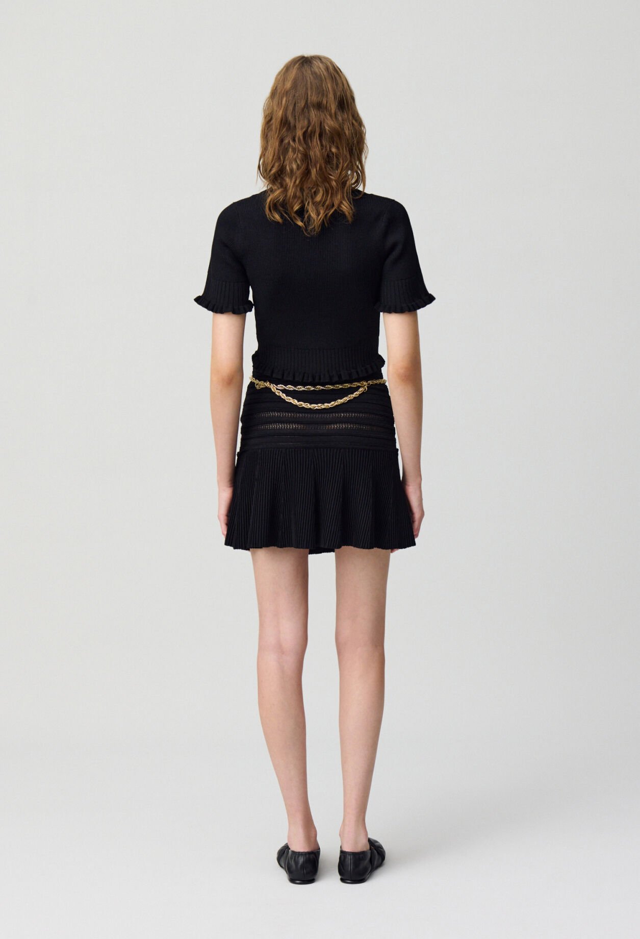 Fine knit top with bows