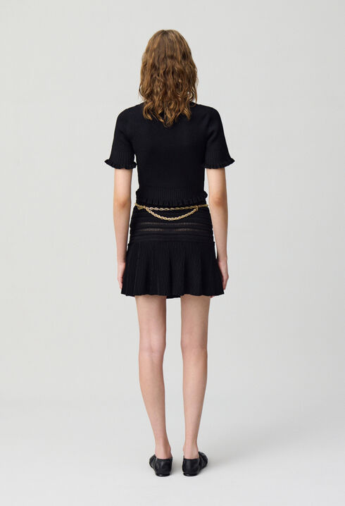 Fine knit top with bows