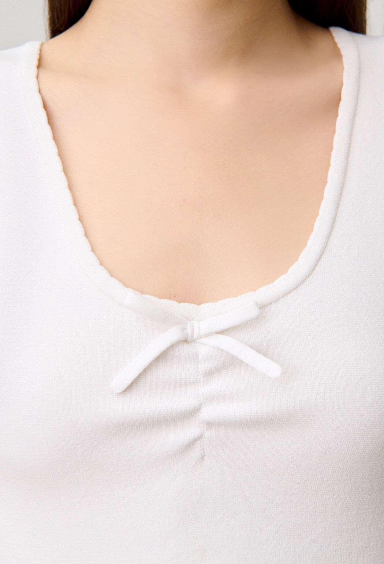 Cropped top with criss-cross ties