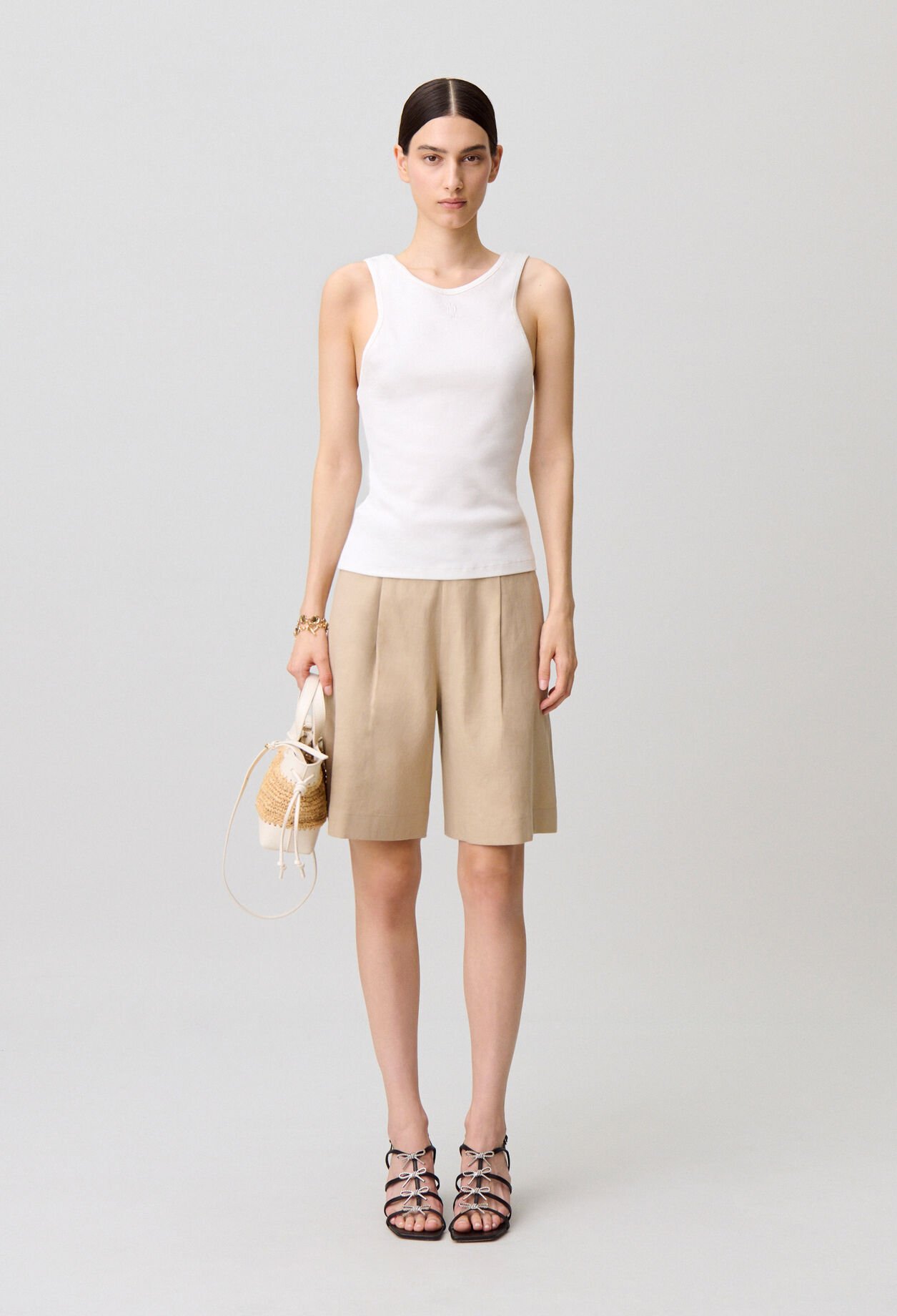 Linen Bermuda shorts