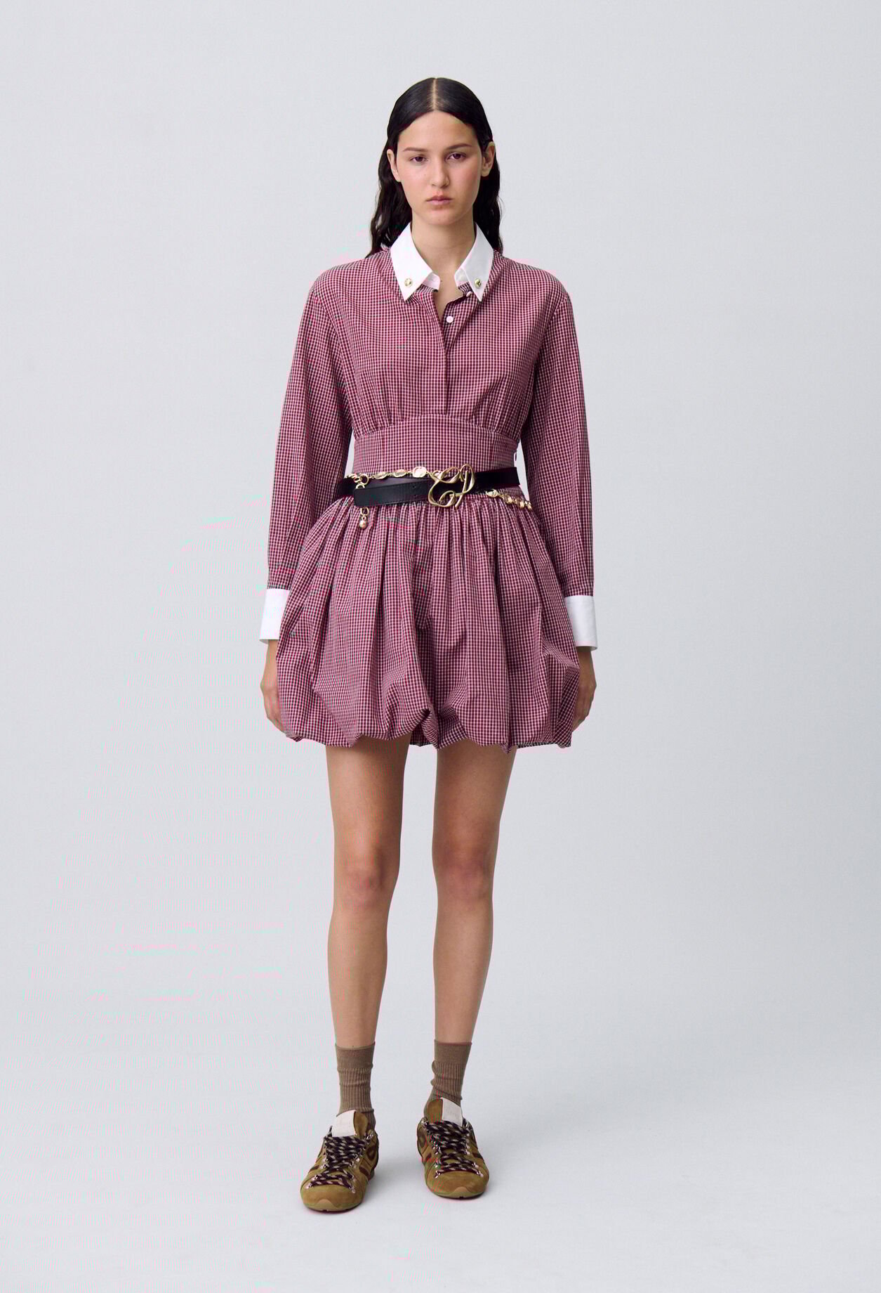 Short checked dress