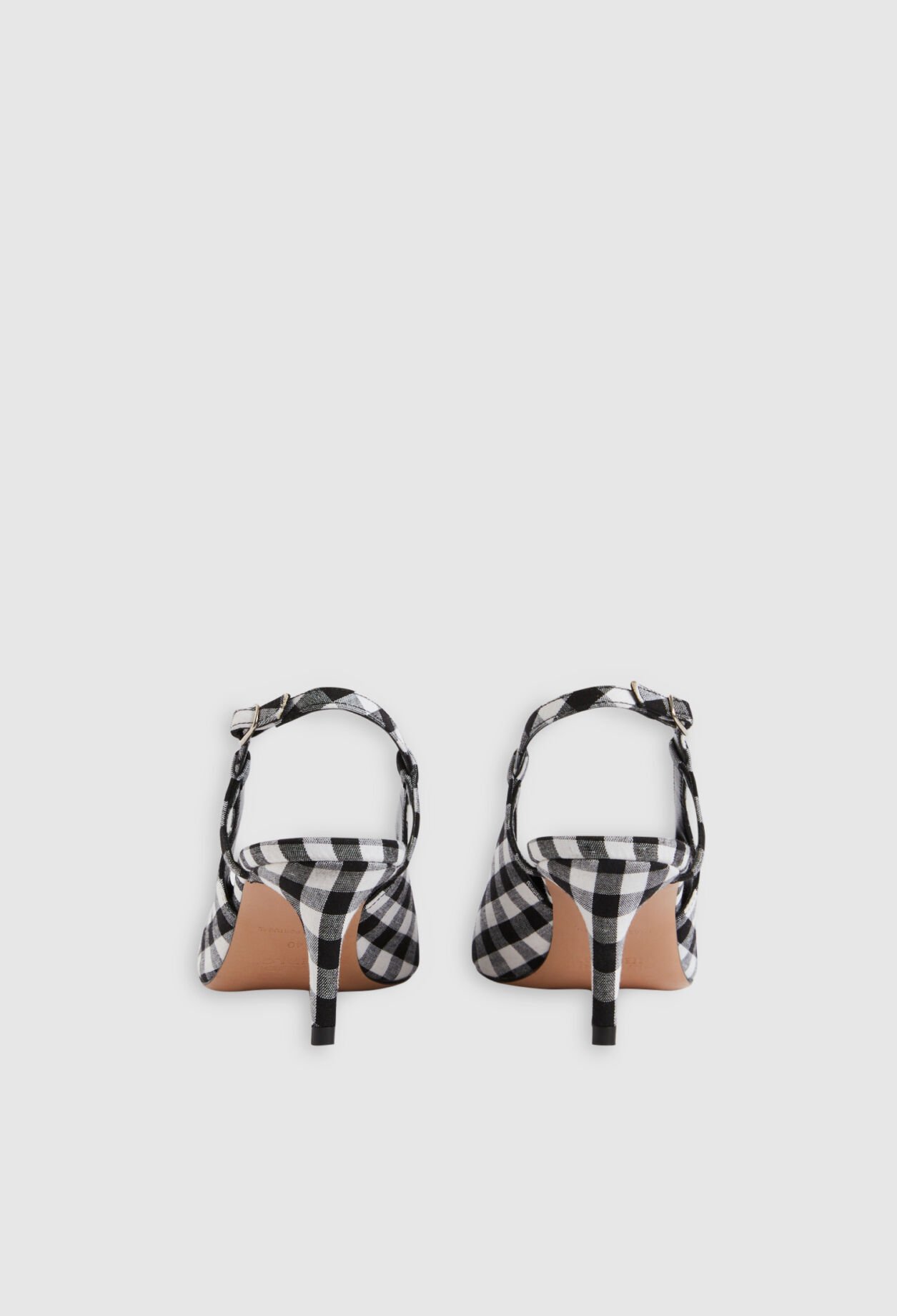 Gingham slingback court shoes