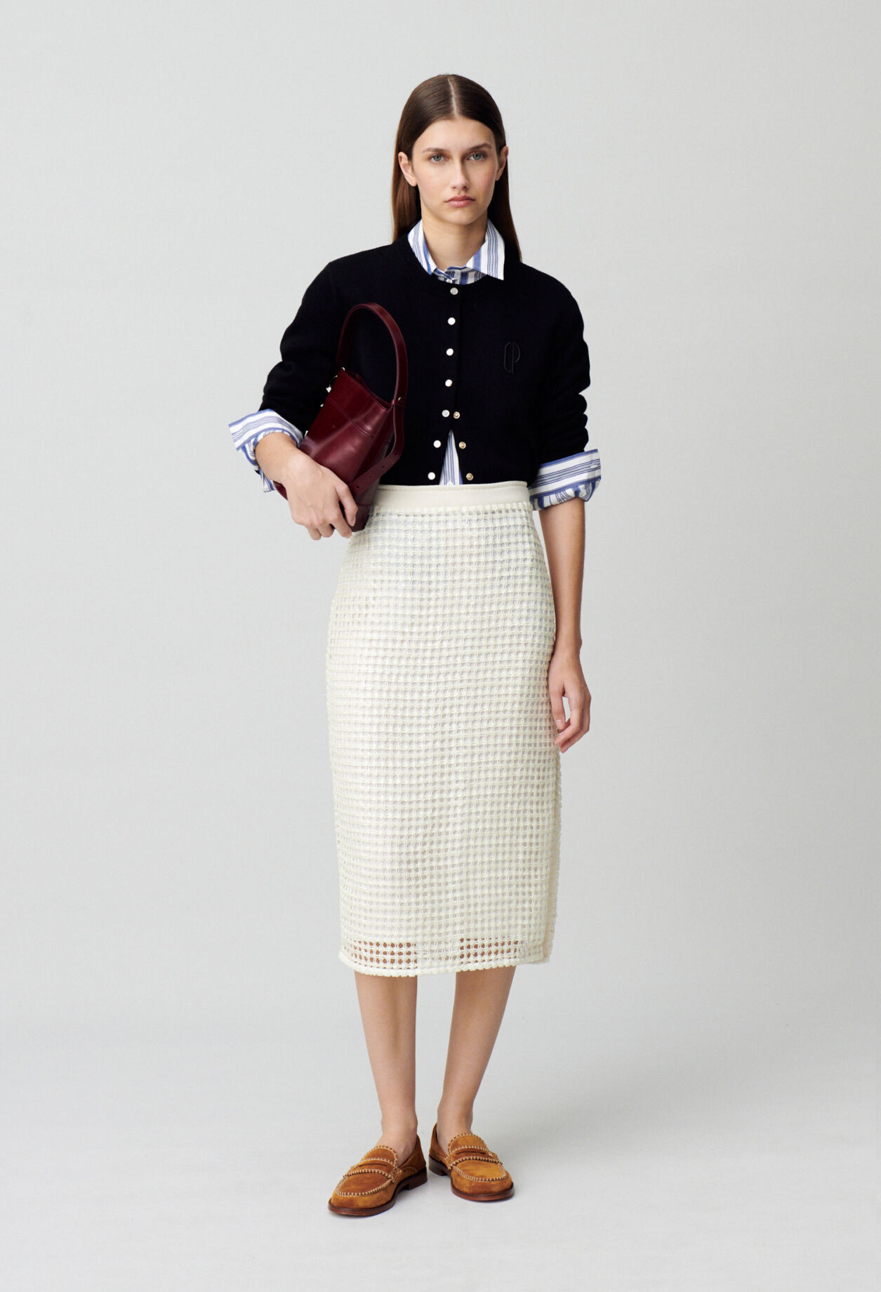 Crochet midi skirt