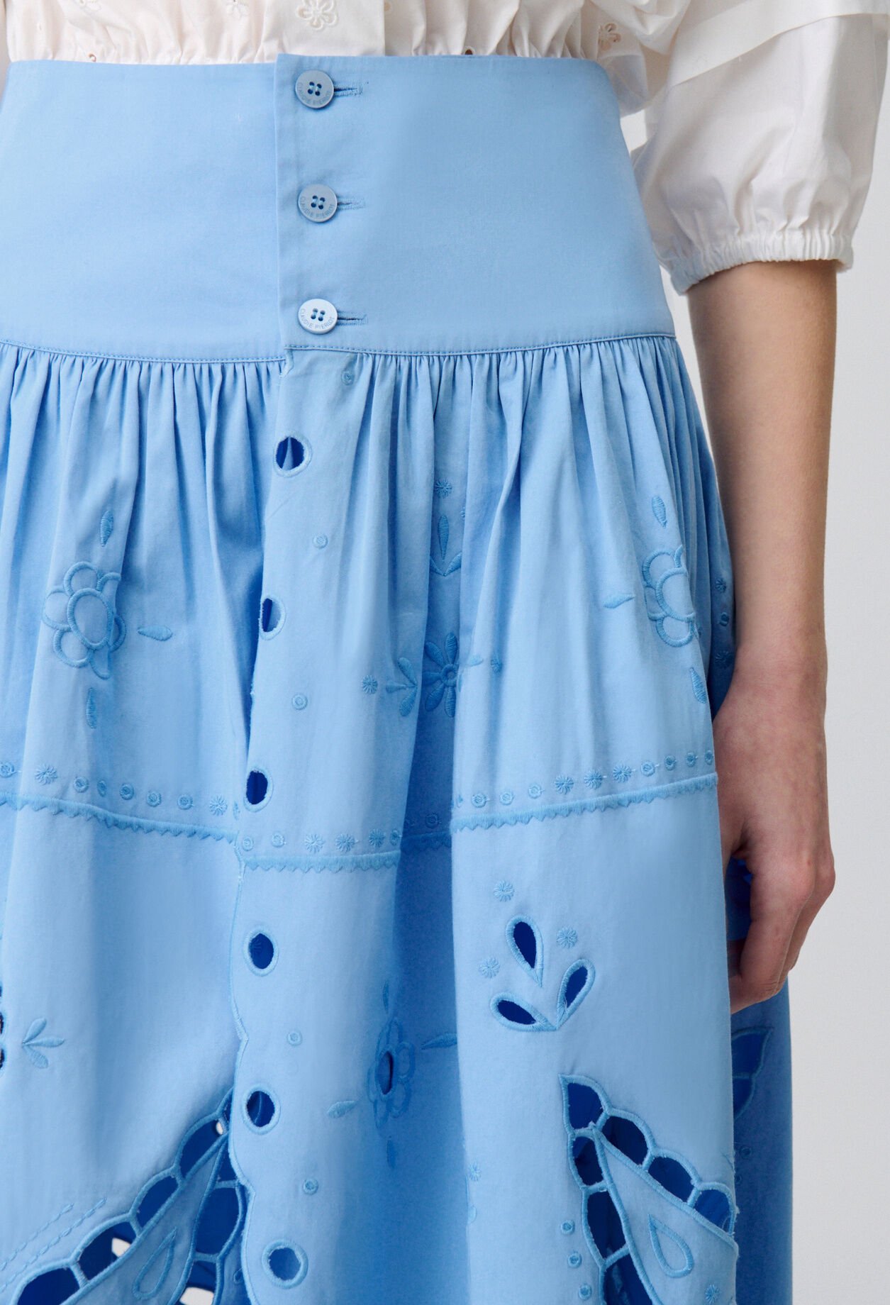 Embroidered Midi Skirt